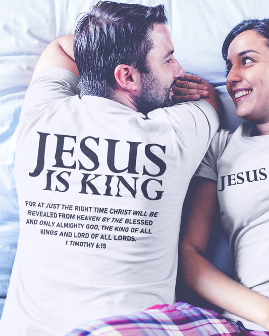 Jesus is king Christian merch Front Back T Shirts