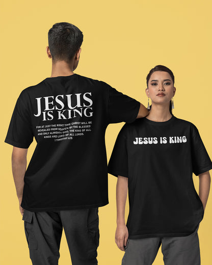 Jesus is king Christian merch Front Back T Shirts