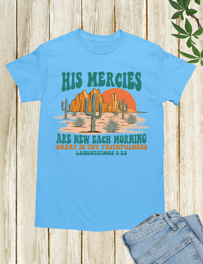 His Mercies Are New Each Morning Boho Christian Shirts