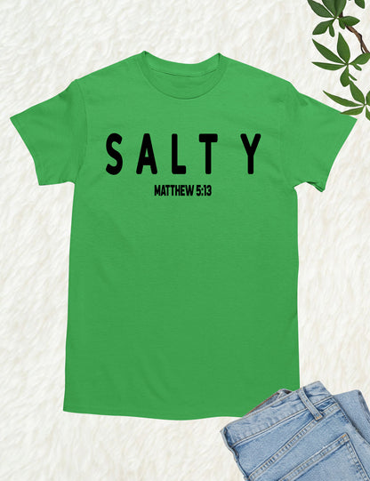 Funny Christian Shirt Salty Matthew 5:13 Bible Verse Shirt