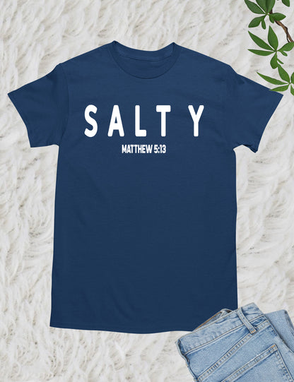 Funny Christian Shirt Salty Matthew 5:13 Bible Verse Shirt