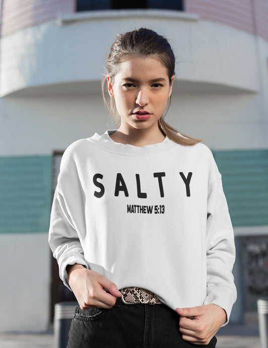 Funny Christian Sweatshirt Salty Matthew 5:13 Bible Verse Sweatshirt