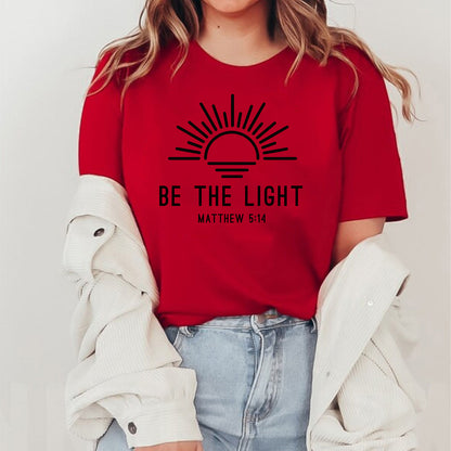 Be The Light Retro Christian Inspirational Religious Faith T-Shirts