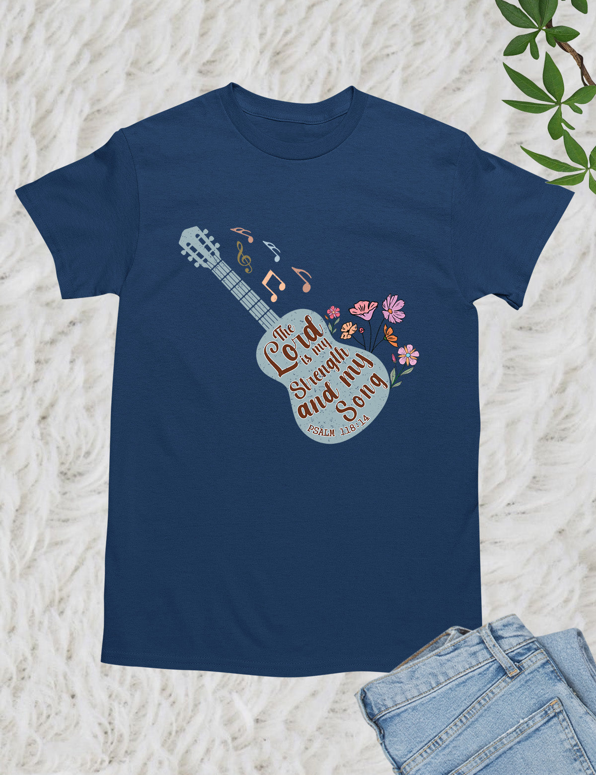 The Lord is My Strength and My Soul Song Guitar Christian T Shirt