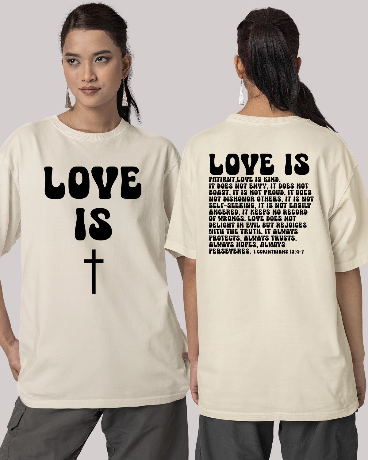 Love is Shirt, 1 Corinthians 13 Trendy Christian Shirts Jesus Evangelism Shirts