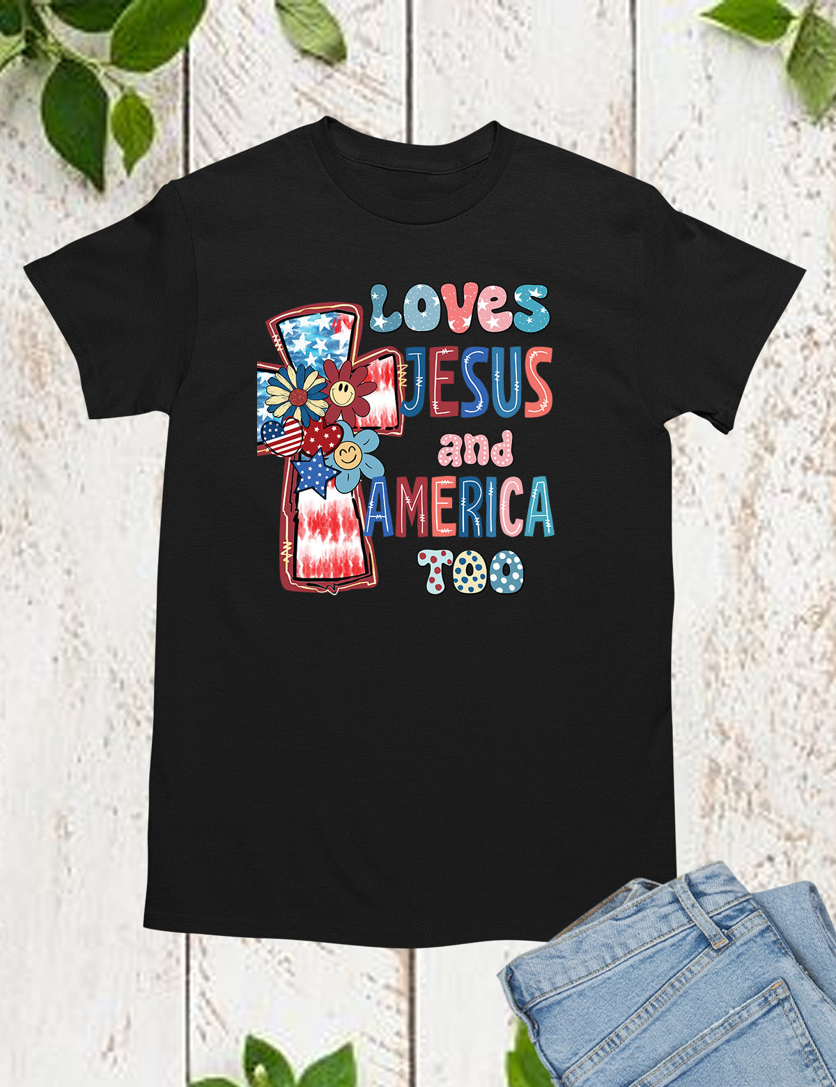 Loves Jesus and America Too Shirt