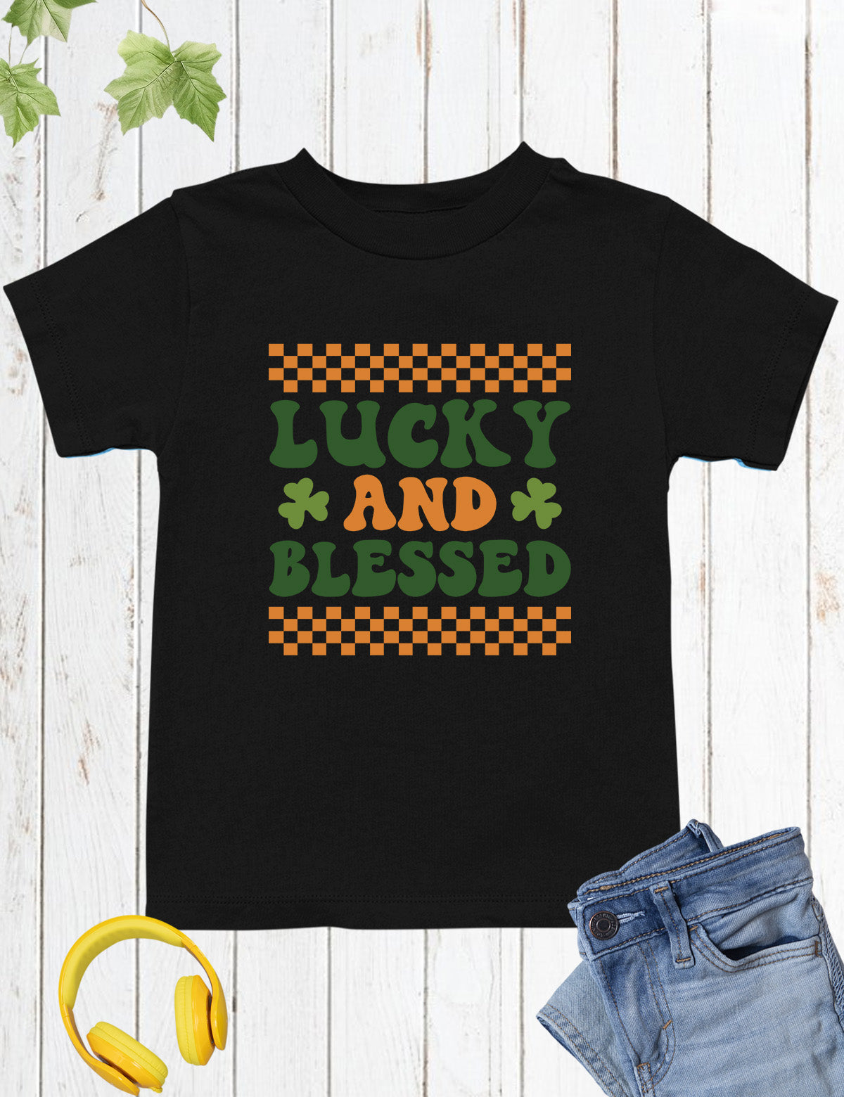 Lucky and Blessed Christian Kids T Shirt