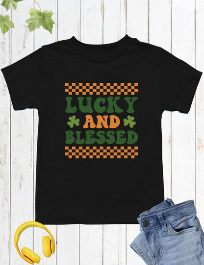 Lucky and Blessed Christian Kids T Shirt