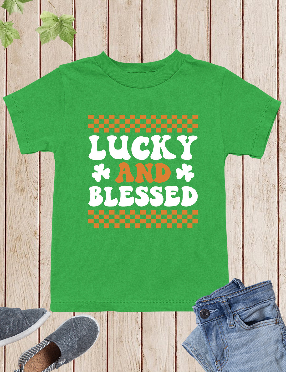 Lucky and Blessed Christian Kids T Shirt