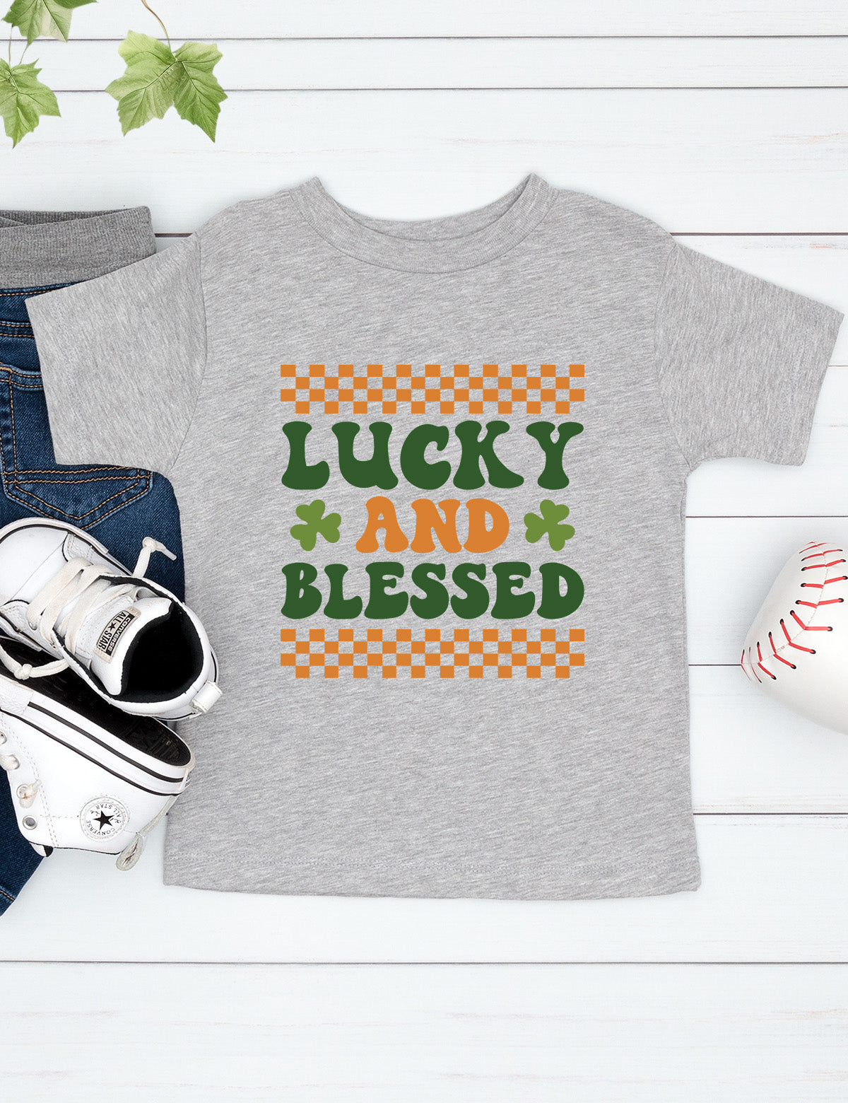 Lucky and Blessed Christian Kids T Shirt