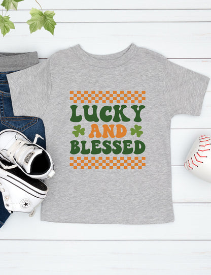Lucky and Blessed Christian Kids T Shirt