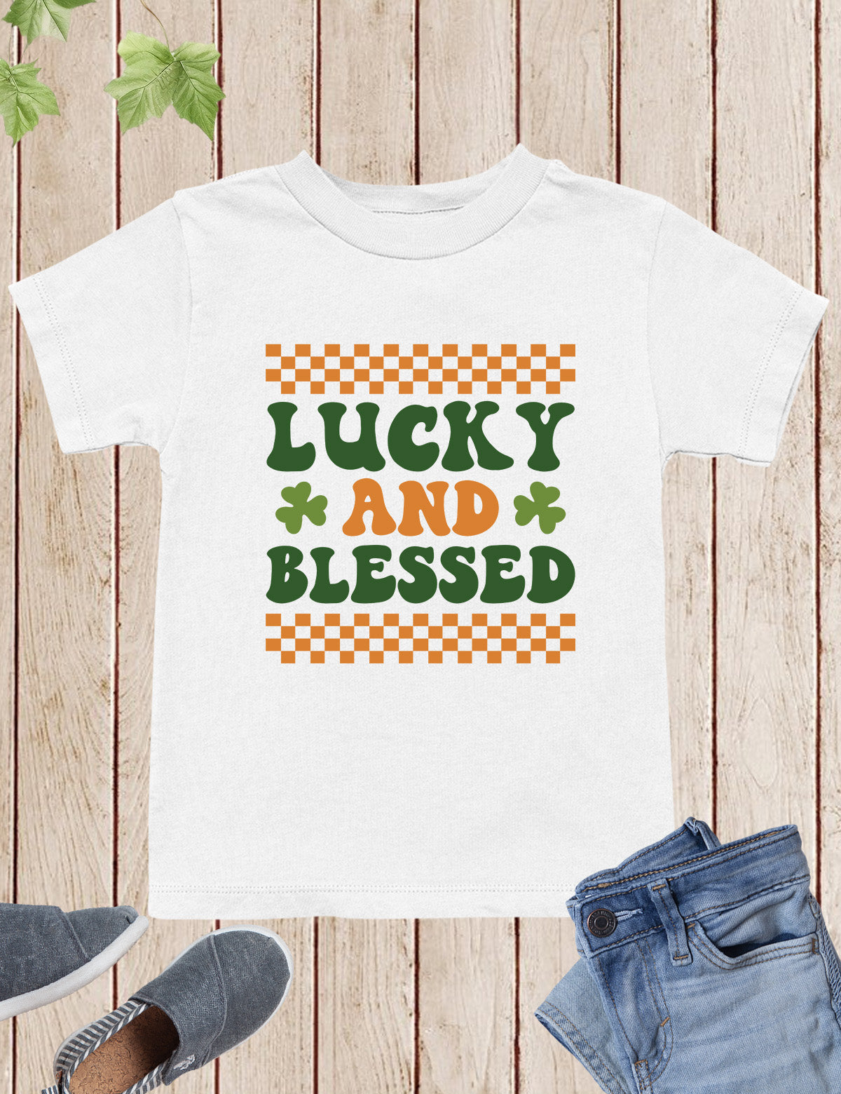 Lucky and Blessed Christian Kids T Shirt
