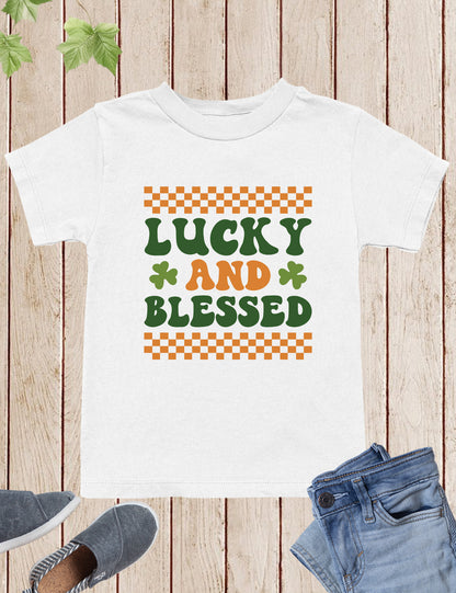 Lucky and Blessed Christian Kids T Shirt