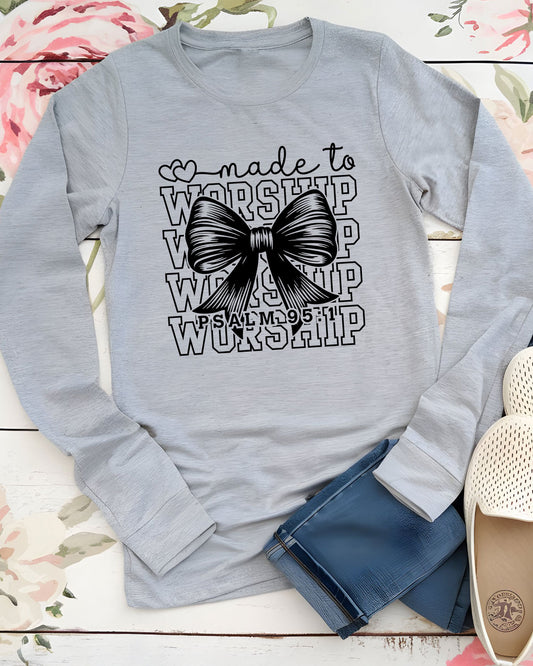 Made to Worship Coquette Long Sleeve Faith Shirts