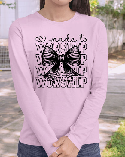 Made to Worship Coquette Long Sleeve Faith Shirts