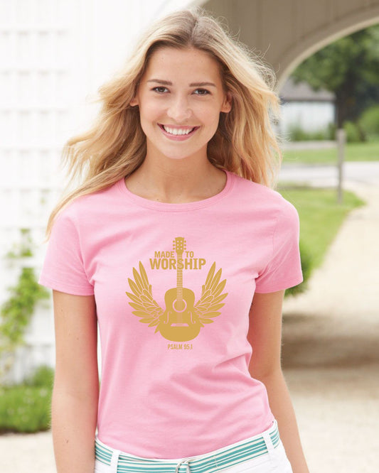 Made To Worship Christian Faith Bible Verse Jesus Faith T-Shirt Gifts
