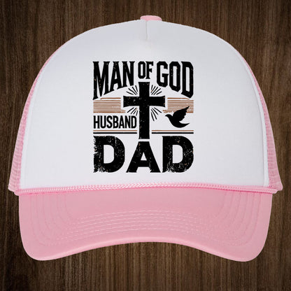 Man of God Faith Based Trucker Hat For Dad