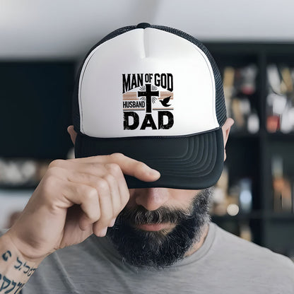 Man of God Faith Based Trucker Hat For Dad