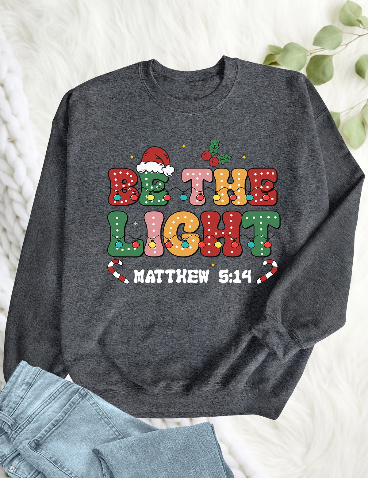 Be The Light Christmas Bible Verse Hoodie