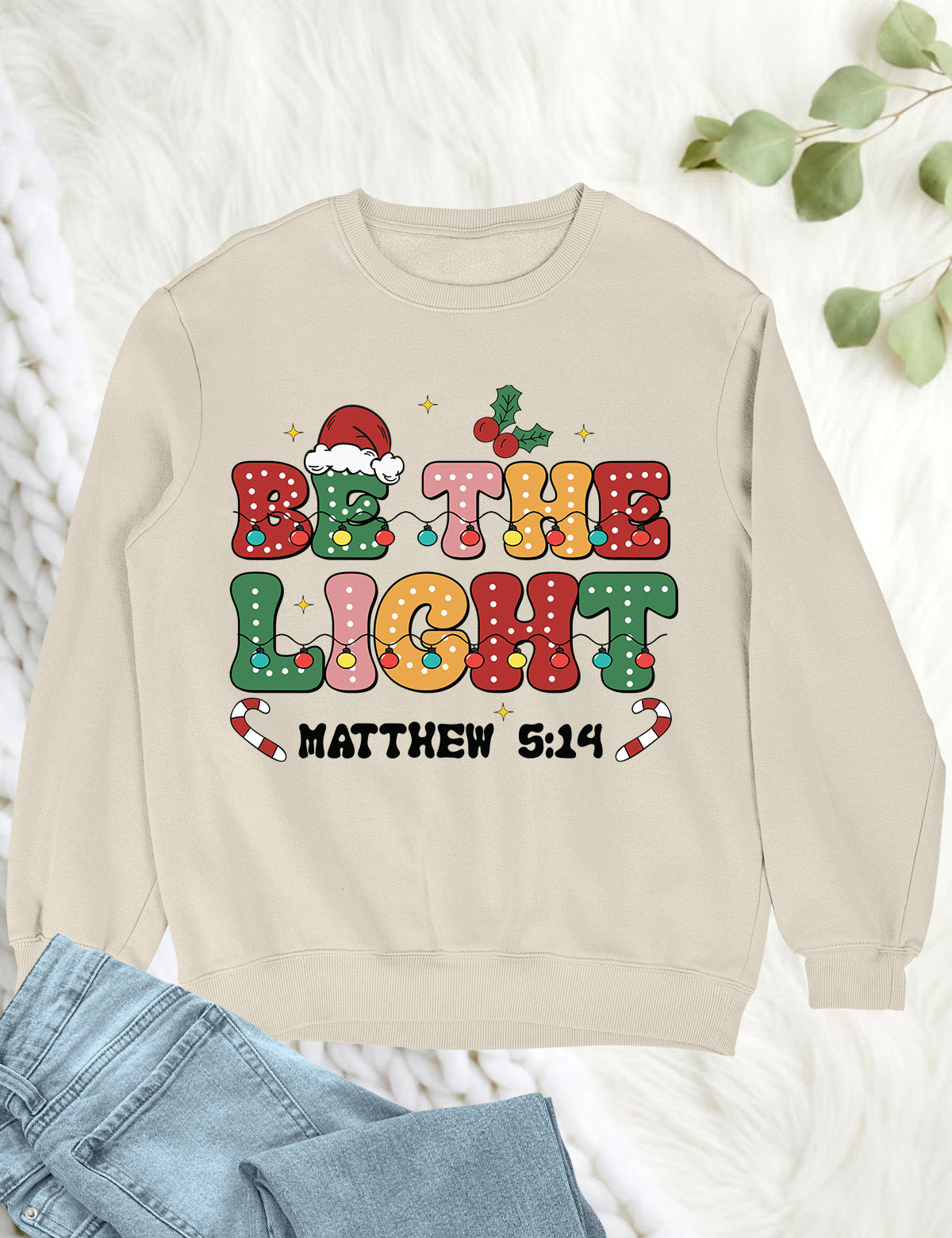 Be The Light Christmas Bible Verse Hoodie