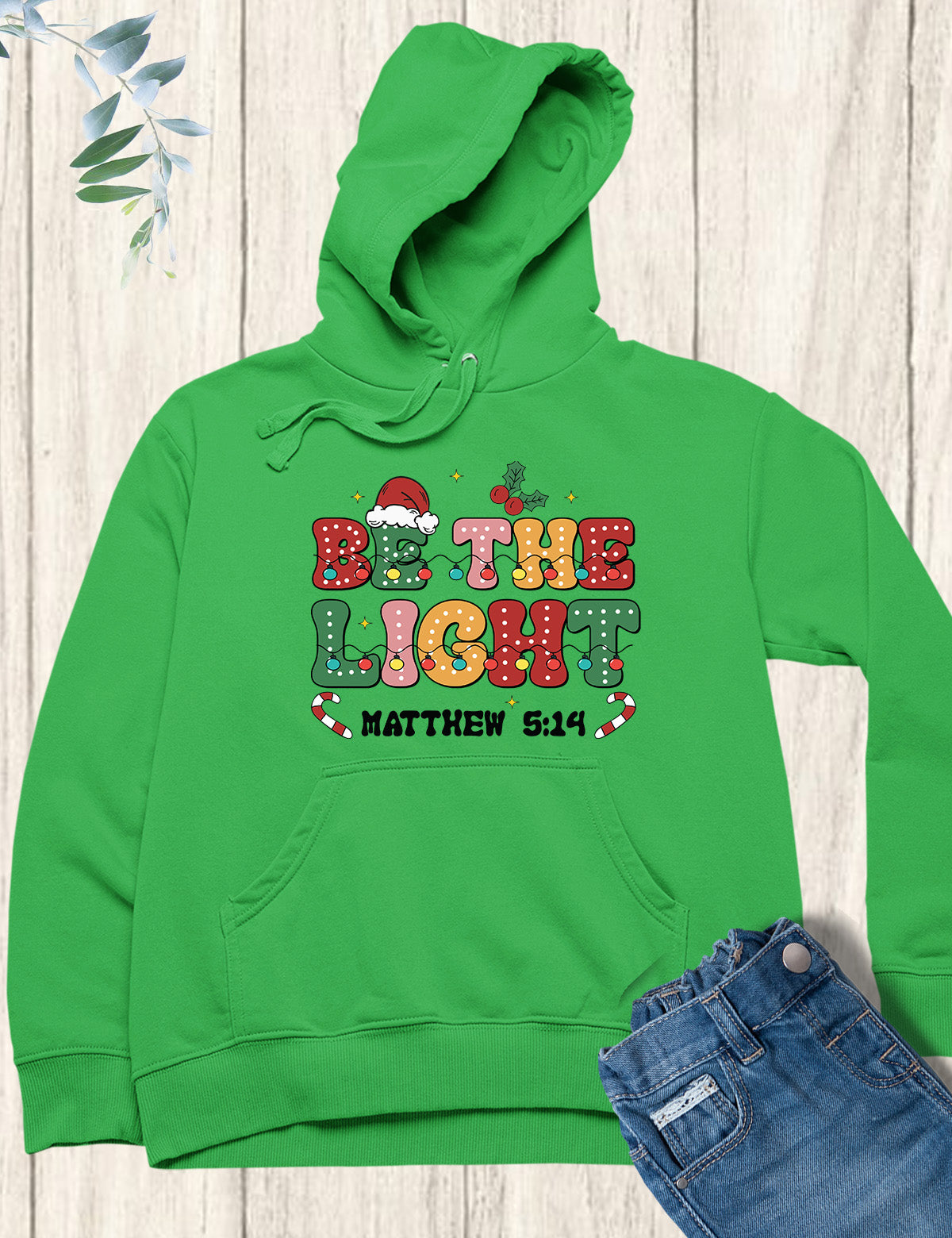 Be The Light Christmas Bible Verse Hoodie