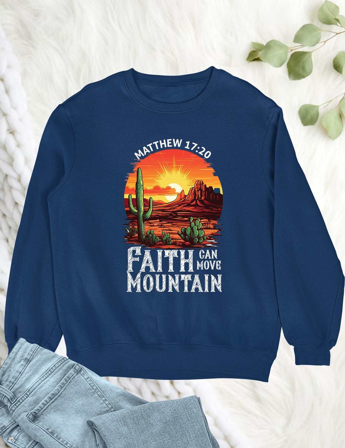 Faith Can Move Mountains Boho Christians Sweatshirts