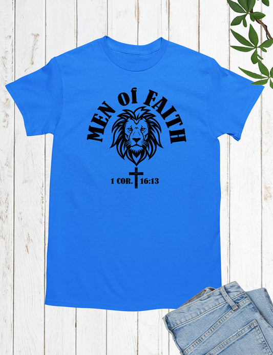 Men Of Faith Christian Religious T Shirt Gift for Him