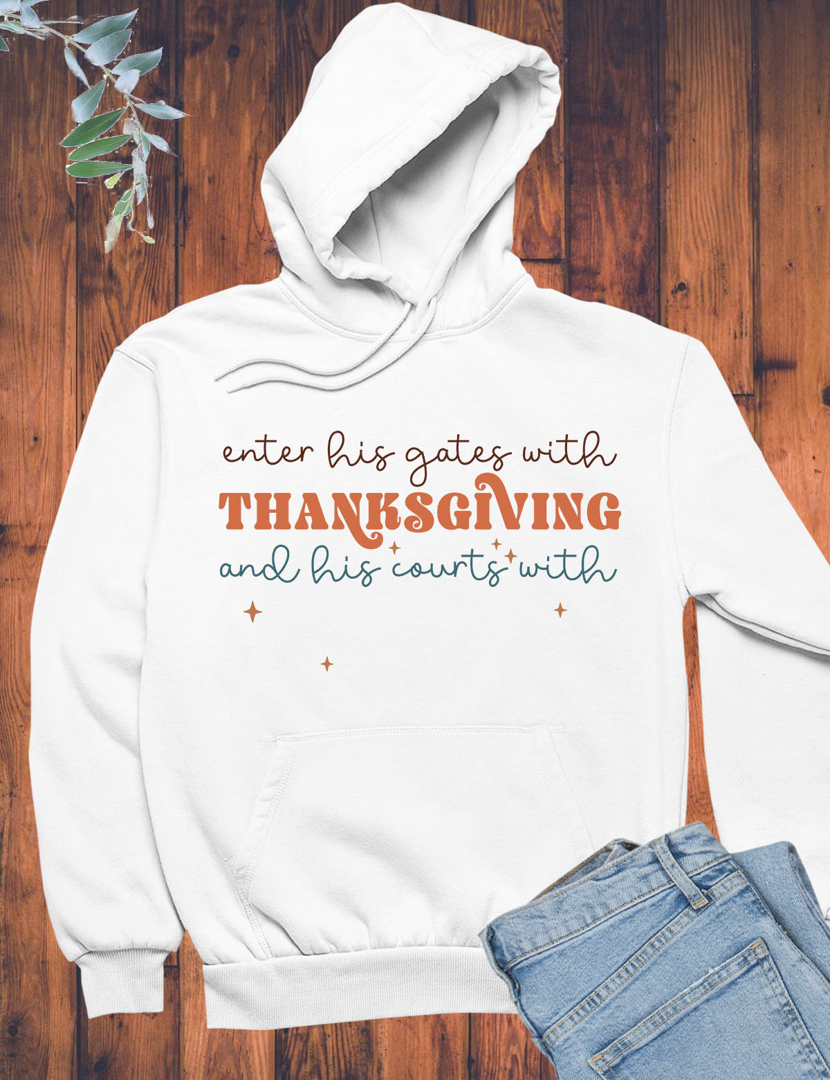 Enter his gates with thanksgiving Trendy Hoodie
