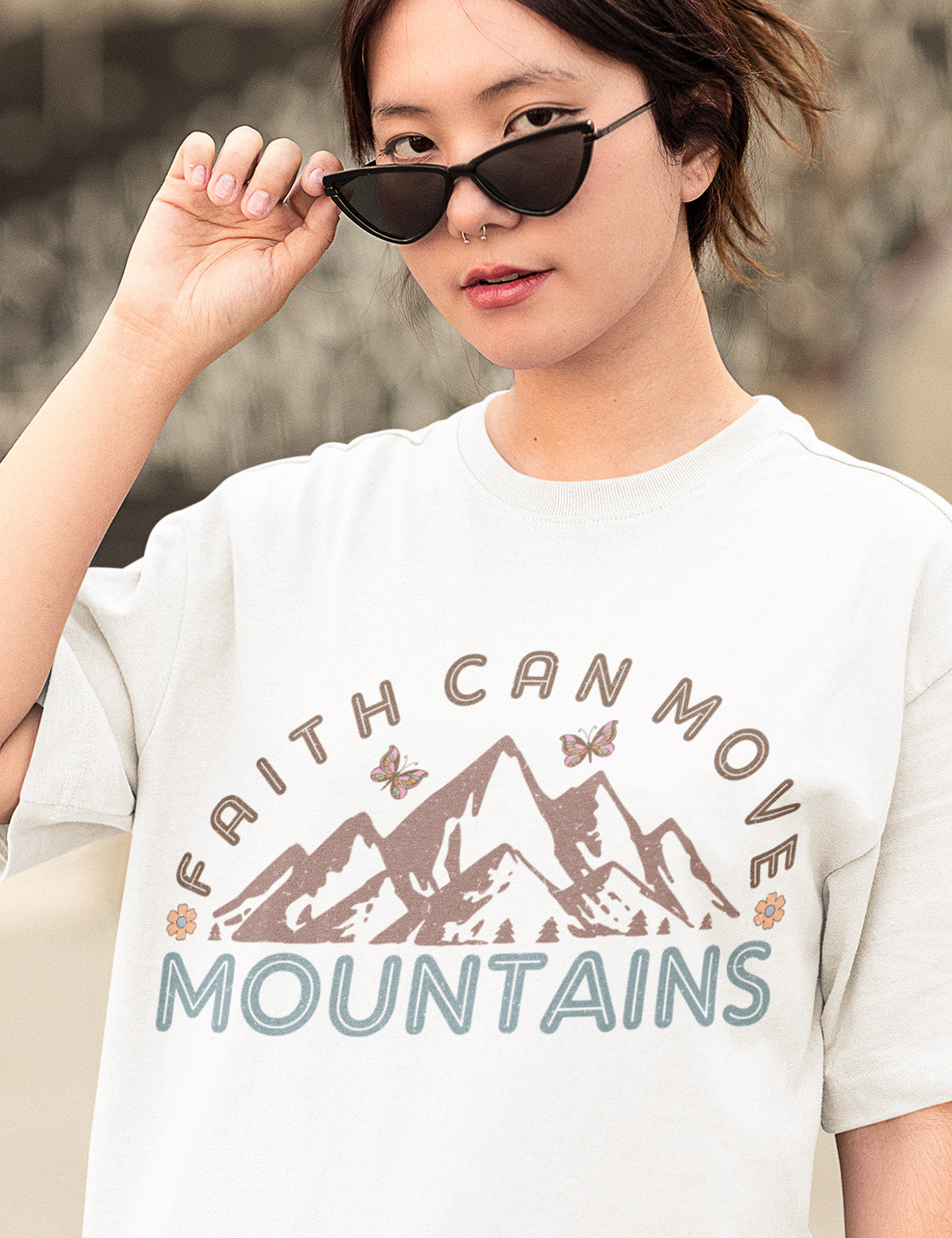Faith Based Mountain Bible Verse T Shirt