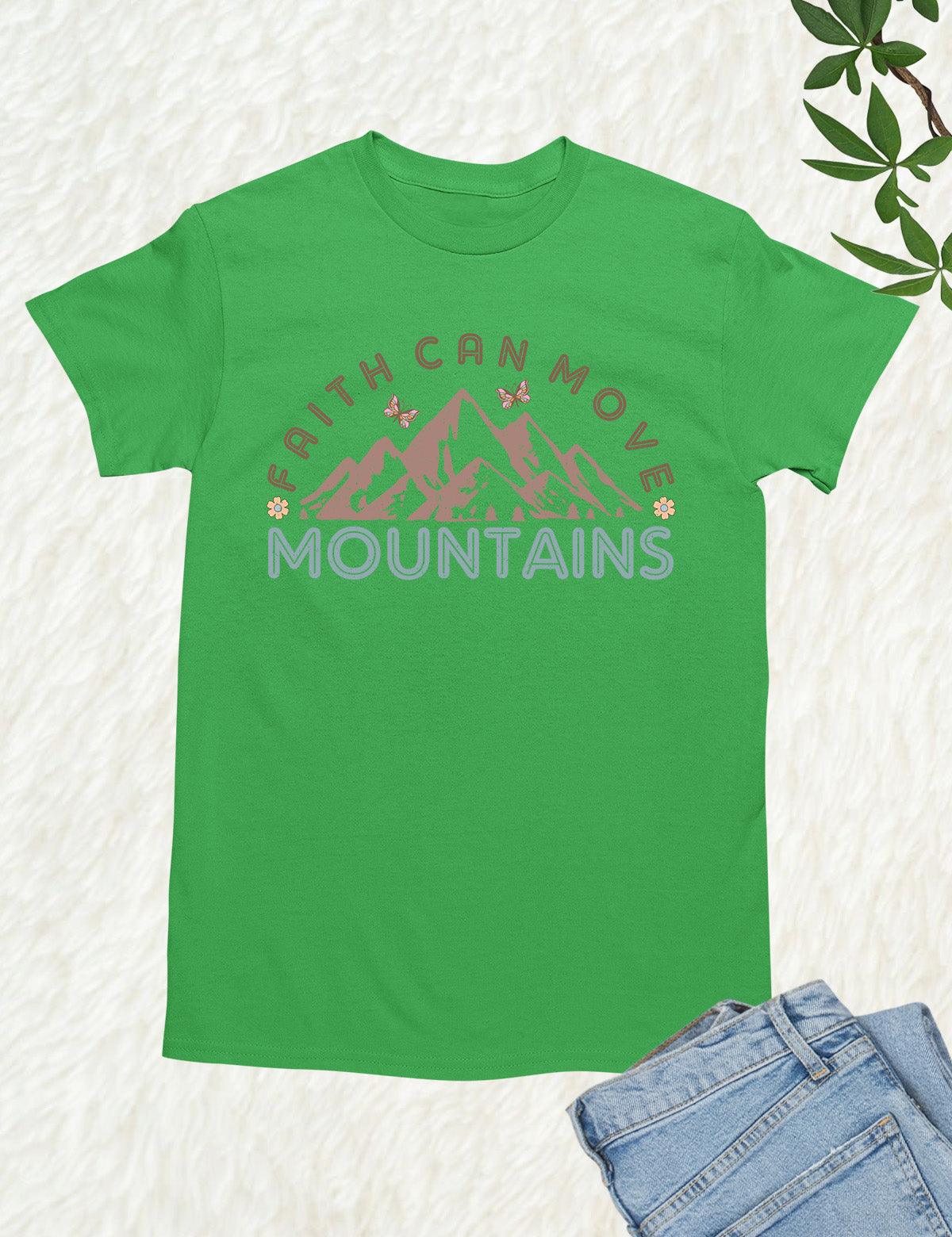 Faith Based Mountain Bible Verse T Shirt