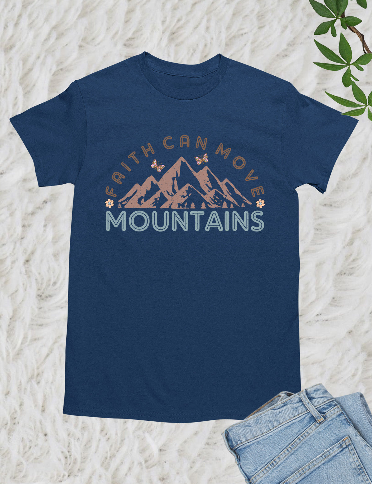 Faith Based Mountain Bible Verse T Shirt