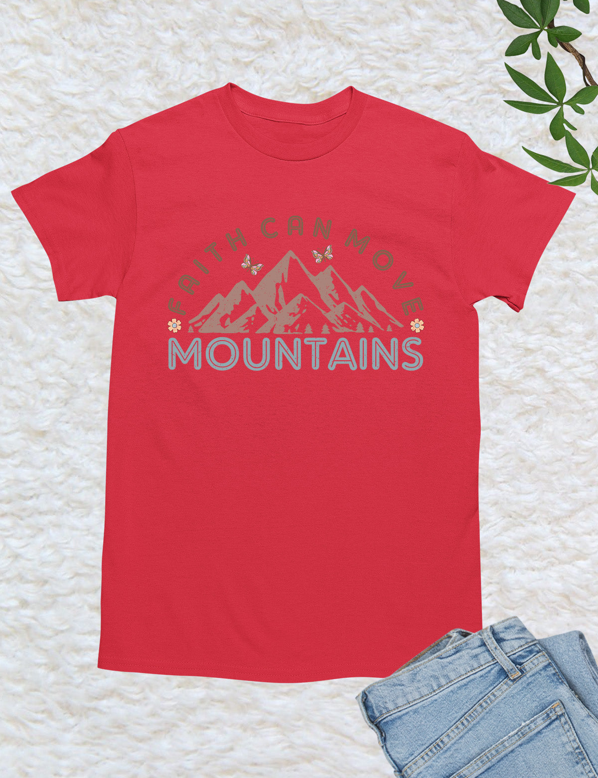 Faith Based Mountain Bible Verse T Shirt