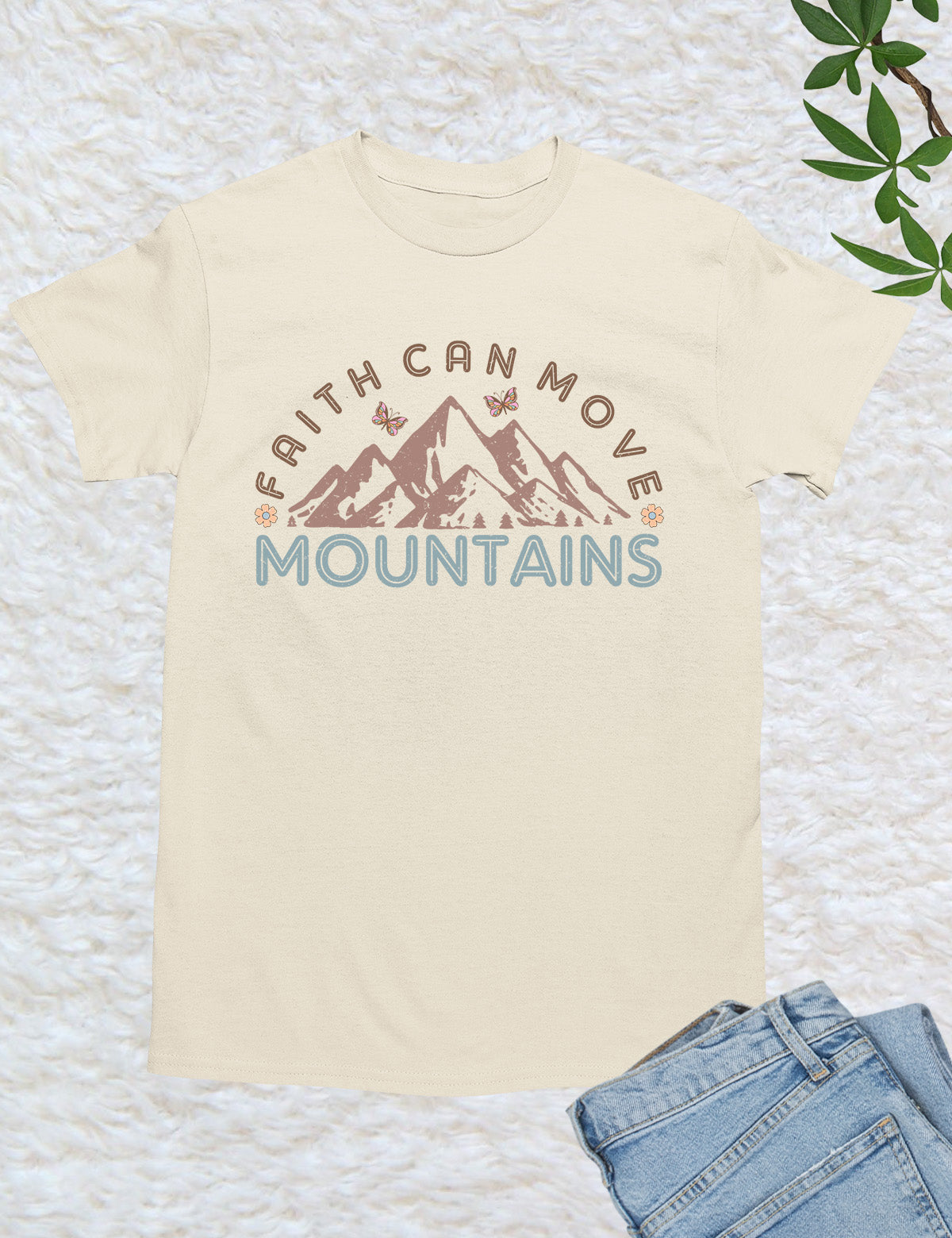 Faith Based Mountain Bible Verse T Shirt