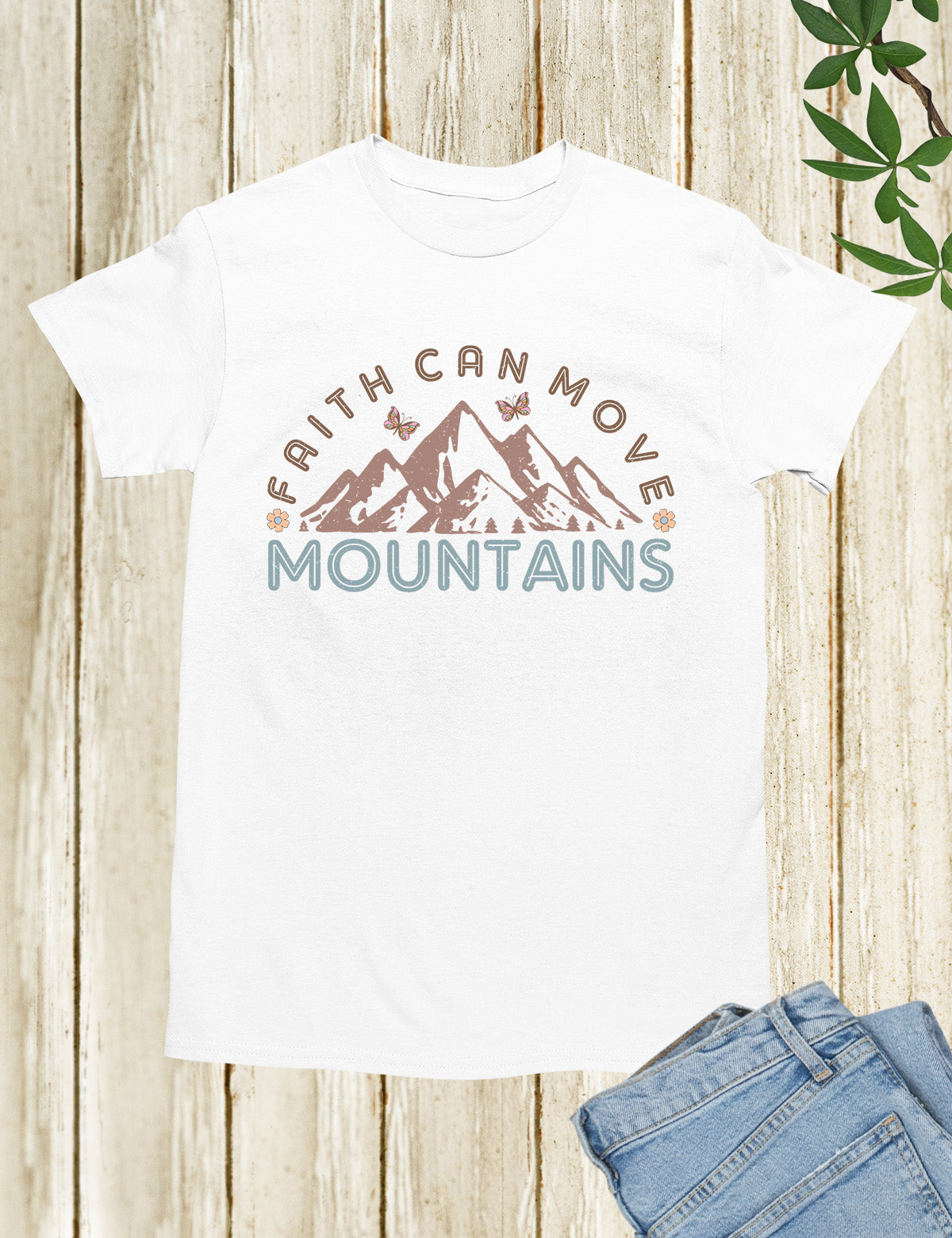 Faith Based Mountain Bible Verse T Shirt