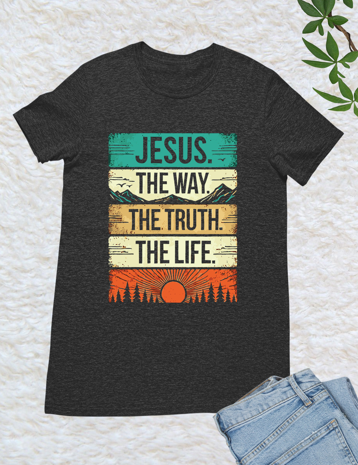 Jesus the Way Truth Life Groovy T Shirt