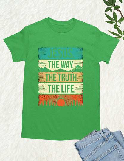 Jesus the Way Truth Life Groovy T Shirt