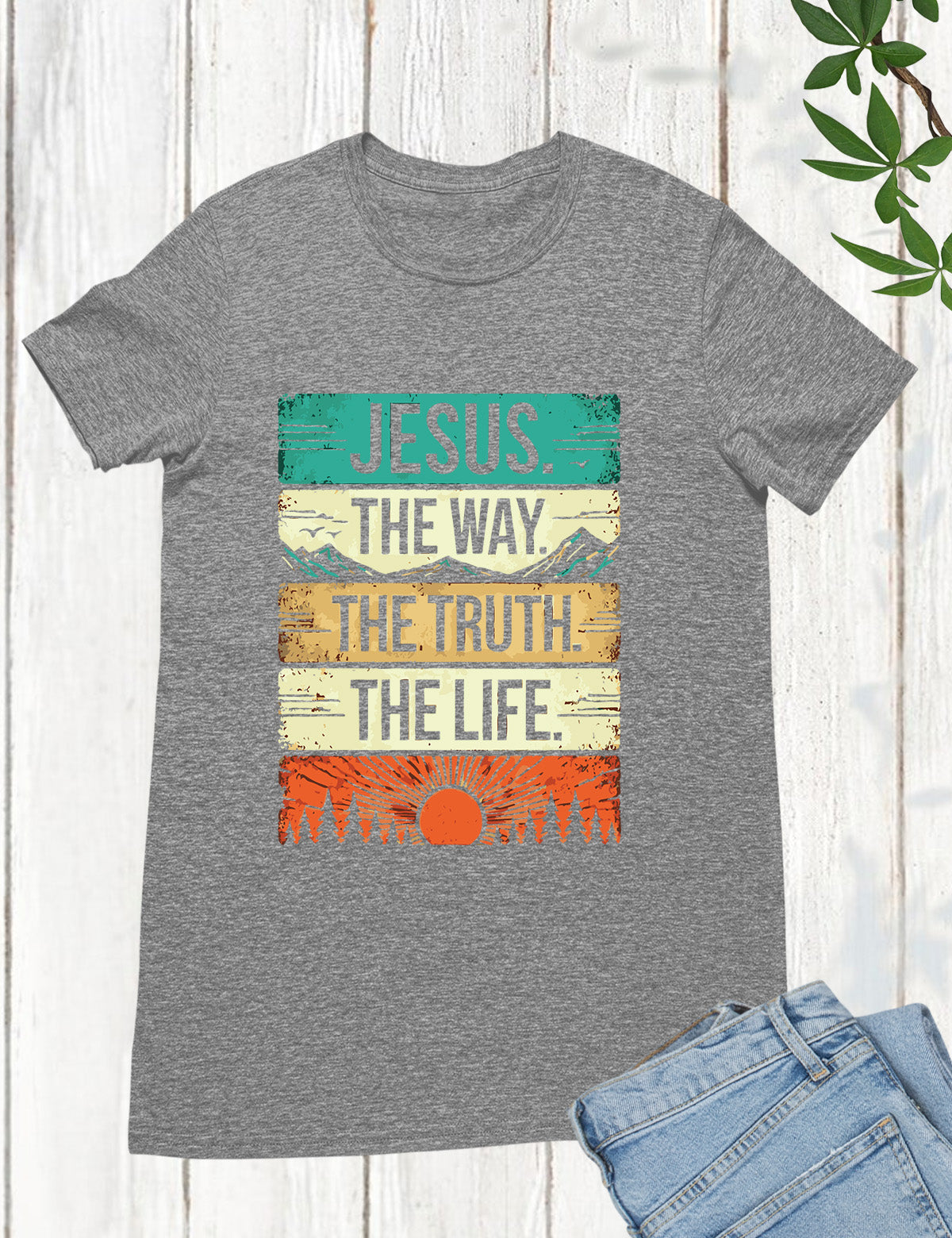 Jesus the Way Truth Life Groovy T Shirt