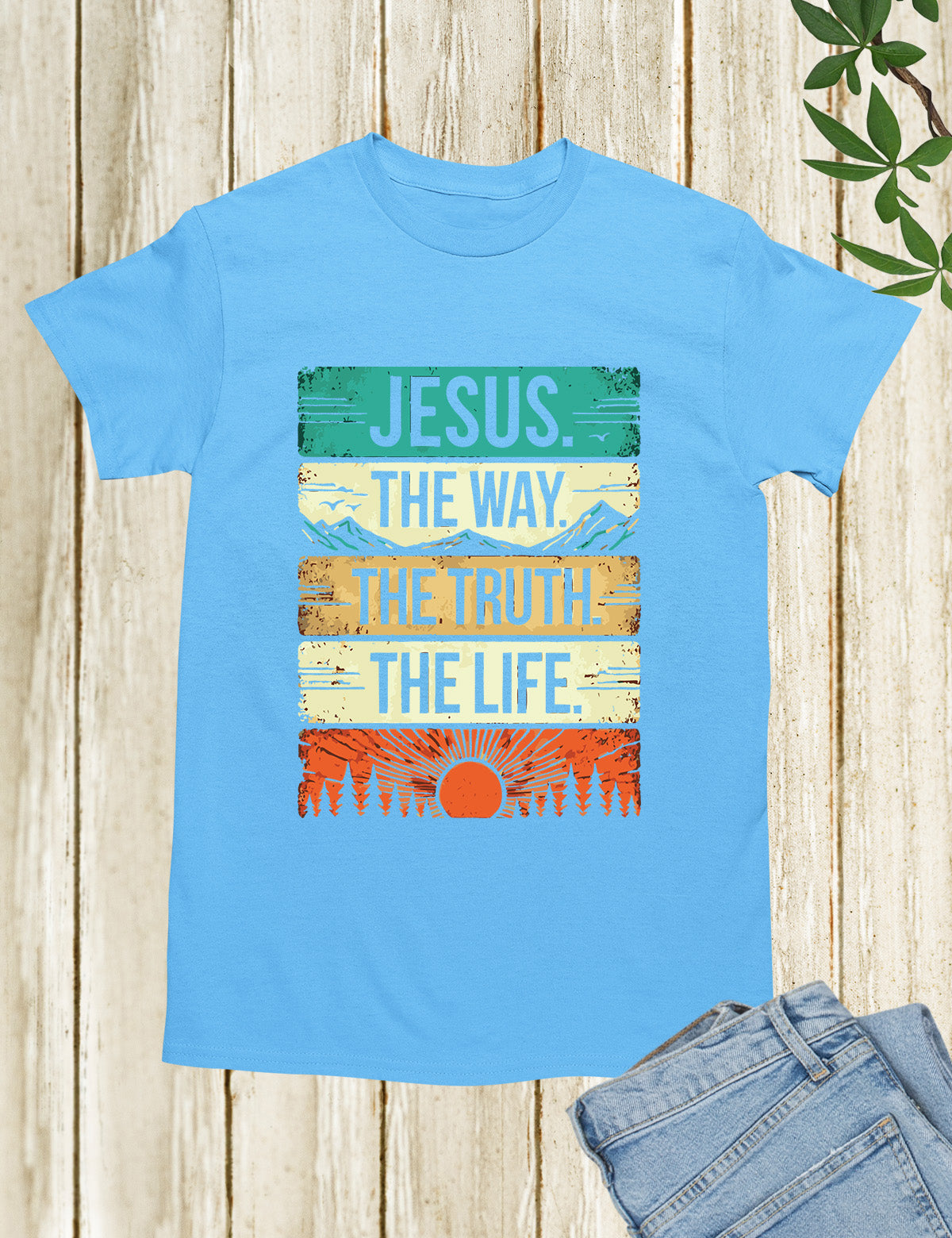 Jesus the Way Truth Life Groovy T Shirt