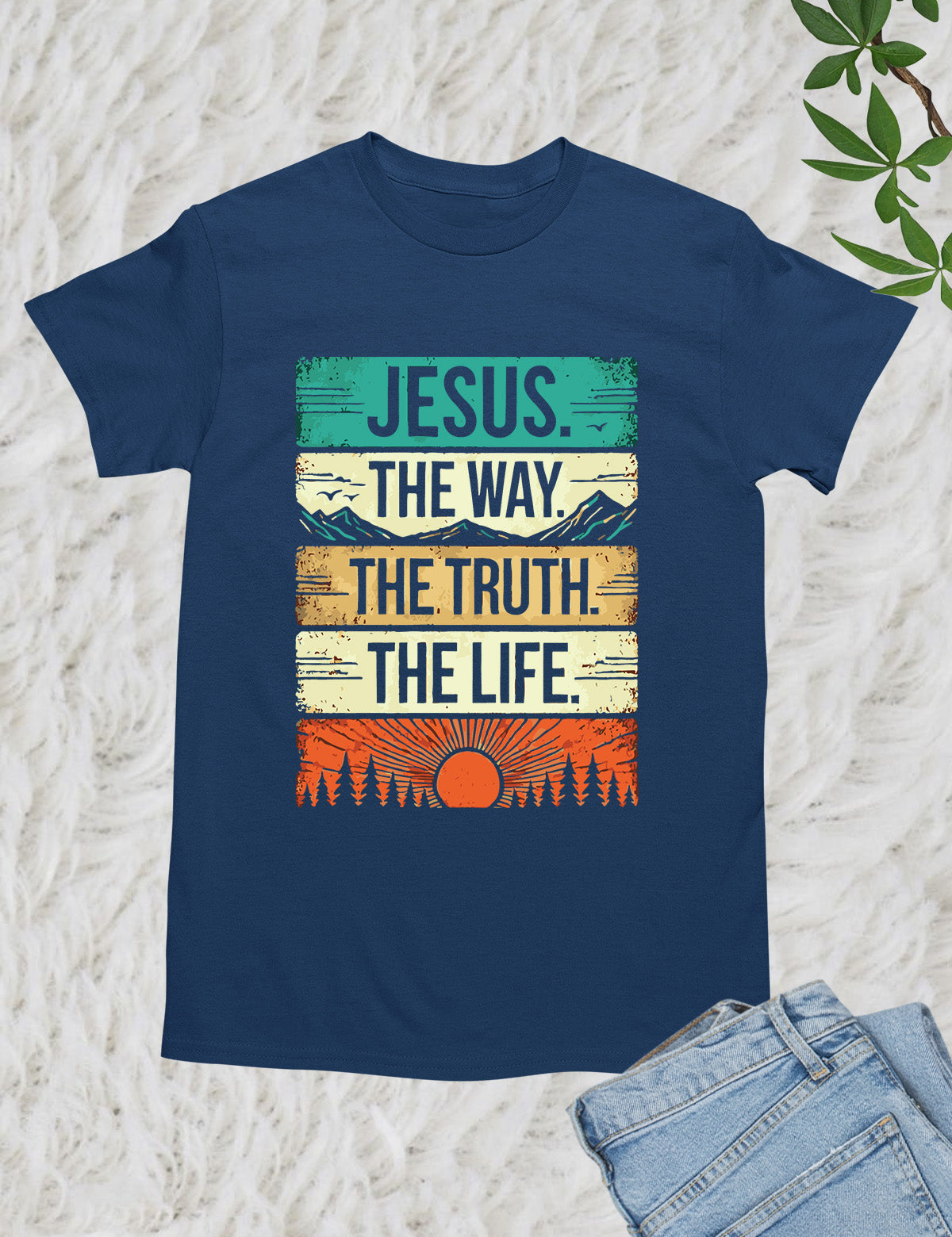 Jesus the Way Truth Life Groovy T Shirt