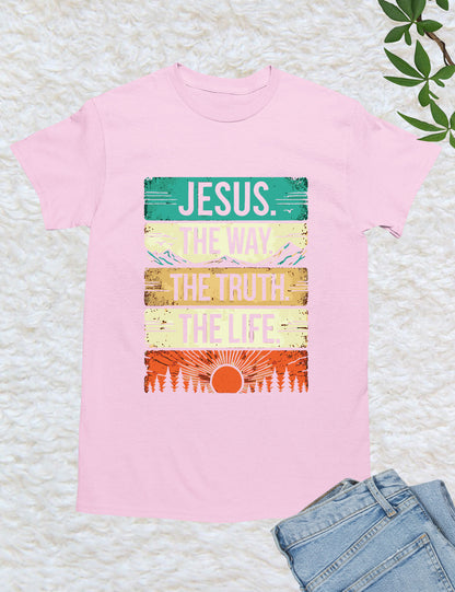 Jesus the Way Truth Life Groovy T Shirt