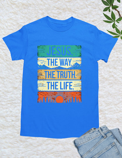 Jesus the Way Truth Life Groovy T Shirt