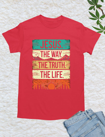 Jesus the Way Truth Life Groovy T Shirt