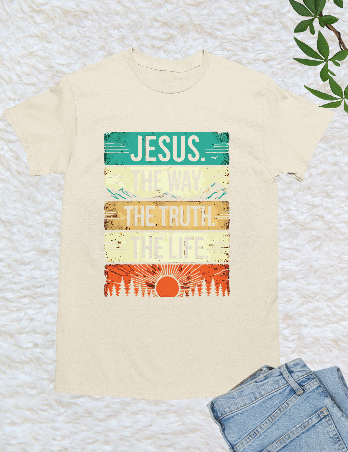 Jesus the Way Truth Life Groovy T Shirt