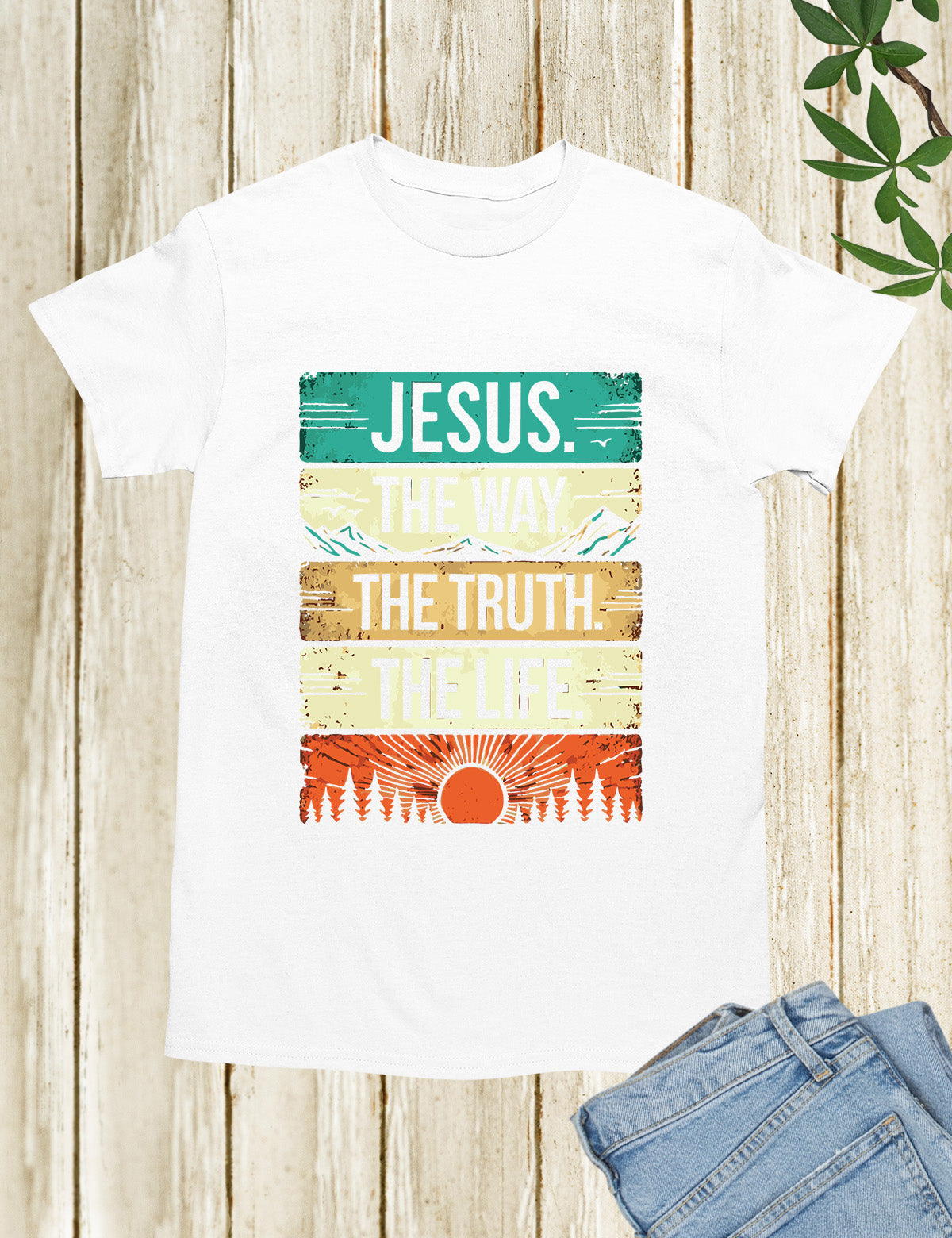 Jesus the Way Truth Life Groovy T Shirt