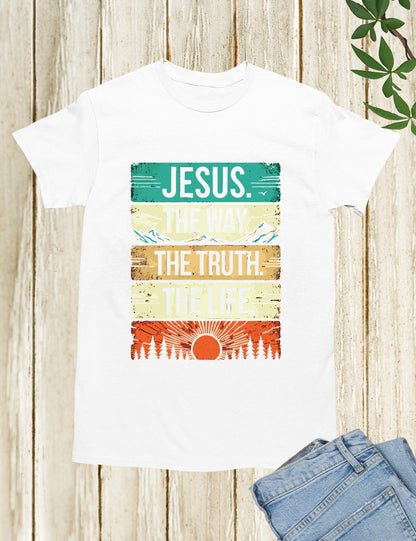 Jesus the Way Truth Life Groovy T Shirt