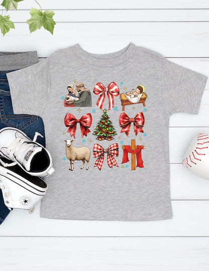 Coquette Jesus Christmas Kids Sweatshirt