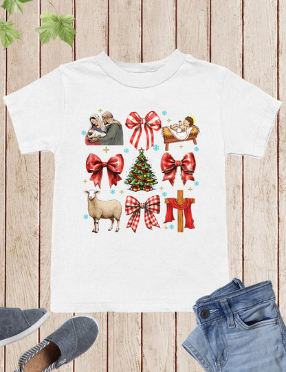 Coquette Jesus Christmas Kids Sweatshirt
