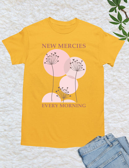 New Mercies Shirt Faith Based Boho Christian T-Shirts