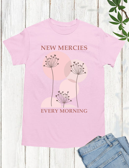 New Mercies Shirt Faith Based Boho Christian T-Shirts