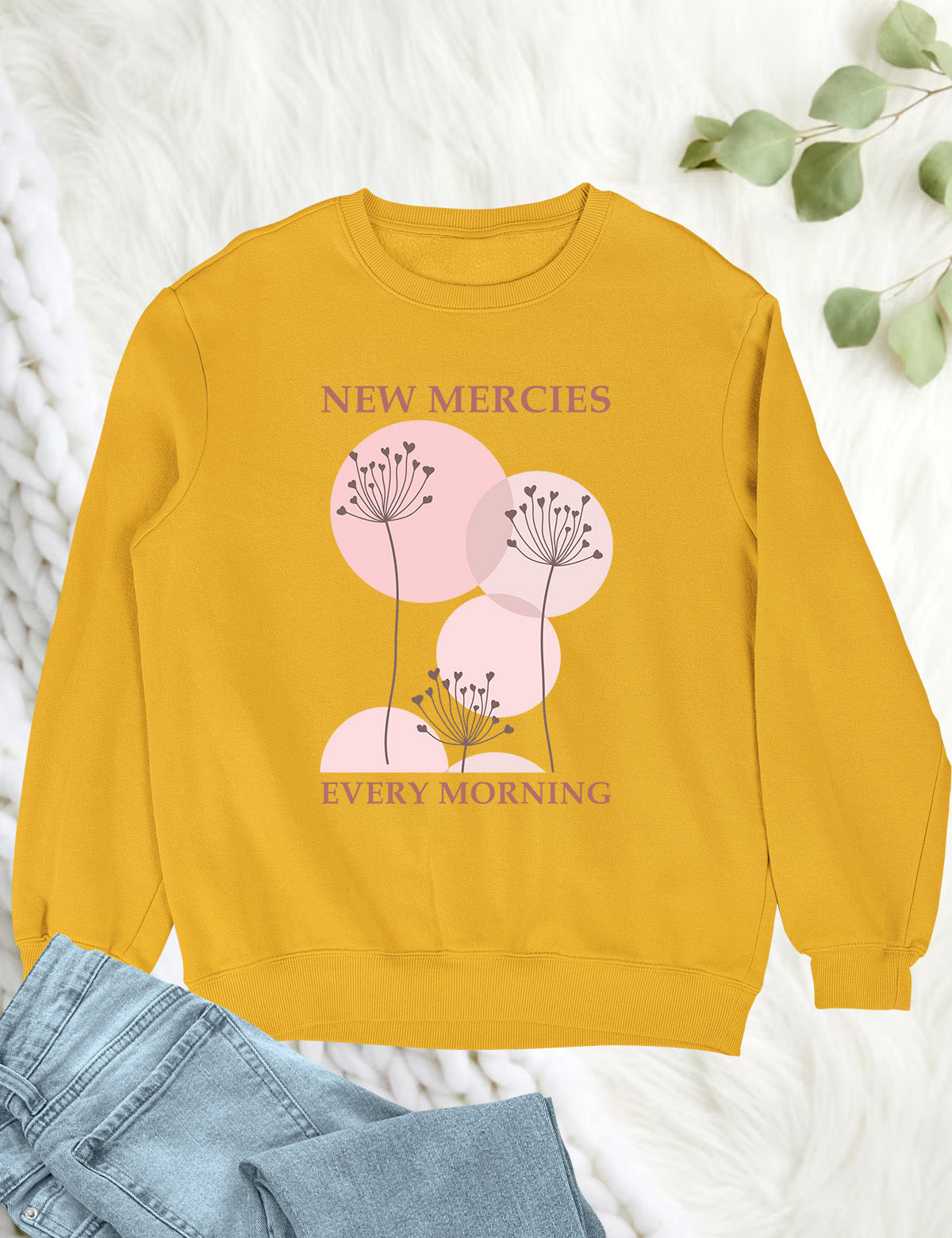 New Mercies Sweatshirt Faith Based Boho Christian Sweatshirts